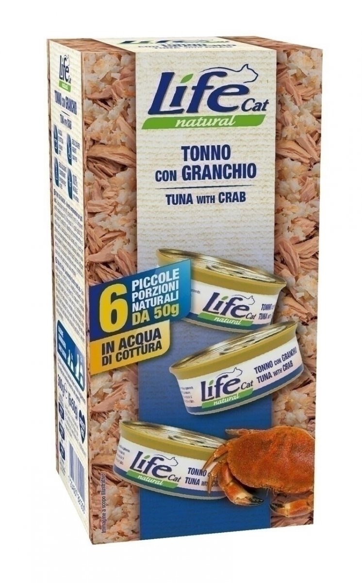 Life Cat Tuna &amp; Crab w sosie, multipak 6×50 g - Mokra karma dla kota