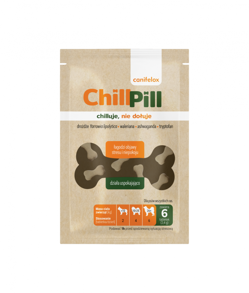 Canifelox ChillPill 6 tabletek uspokajających dla psa 2,4g