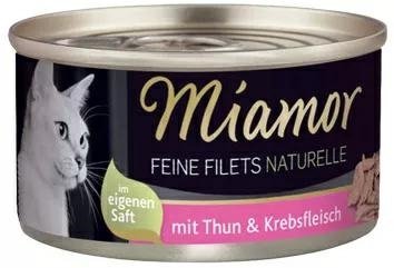 Miamor Feine Filets Tuńczyk z Krabem w sosie własnym puszka 80g Mokra karma dla Kotów