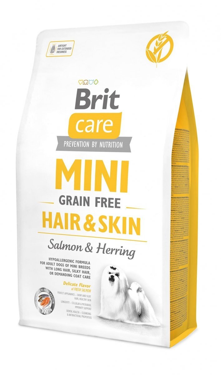 Brit care Mini Hair Skin 7kg Łosoś i Śledż