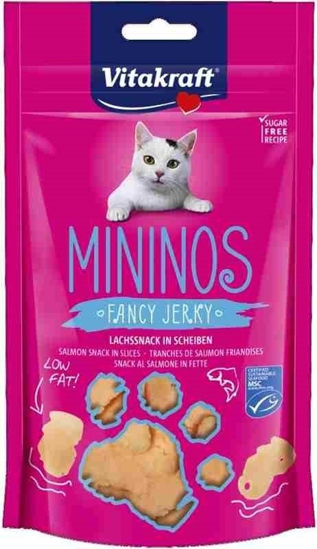 Vitakraft Mininos superfood Fancy Jerky z Łososiem 40g Przysmak dla kota