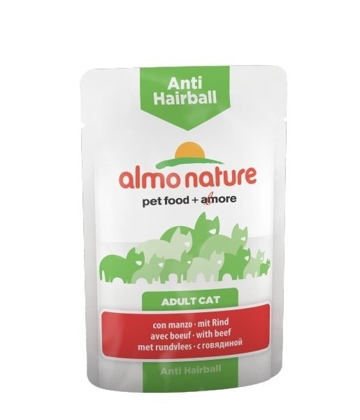 almo nature Anti hairball Wołowina 70g saszetka mokra karma dla kota