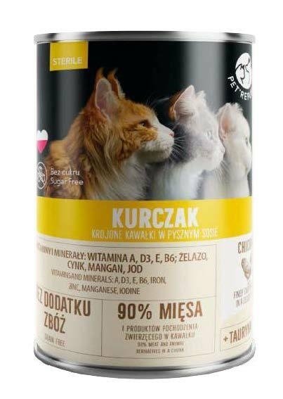 Pet Republic Sterile Kurczak w sosie 400g puszka Mokra karma dla Kotów Sterylizowanych