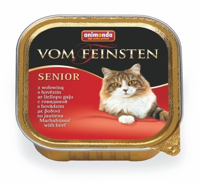 Animonda Vom Feinsten Senior Wołowina 100g tacka Mokra karma dla starszych kotów