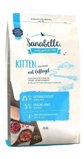 Sanabelle Kitten 2kg sucha karma dla Kociąt oraz ciężarnych i karmiących Kotek