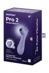 SATISFYER Masażer Łechtaczki Ssący APP - Pro 2 Generation 3with Liquid Air Technology, Vibration and Bluetooth/App lilac