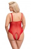 Cottelli Collection Kuszące Body - Crotchless Body red 4XL