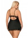 Bielizna Obsessive  Luvae babydoll i stringi czarne XXL