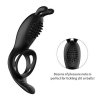 BossSeries RabbitVibrationCock Ringwith remote-Wibrujący Pierścien+Pilot