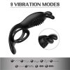 BossSeries RabbitVibrationCock Ringwith remote-Wibrujący Pierścien+Pilot