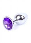 BossSeries Korek Analny-Jewellery Silver PLUG- Purple