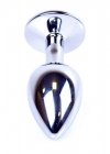 BossSeries Korek Analny-Jewellery Silver PLUG- Light Blue