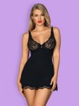 Bielizna Obsessive  Luvae babydoll i stringi czarne XXL