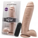 GET REAL Dildo-Dildo-COCK 10 INCH W/ BALLS FLESH VIBR. 25.5CM