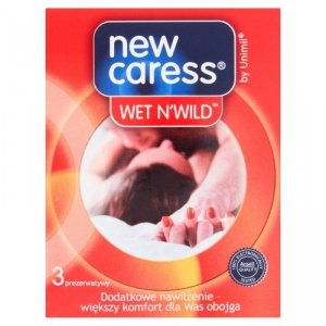 UNIMIL Prezerwatywy - NEW CARESS BOX 3 WET N WILD