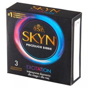 UNIMIL Prezerwatywy Stymulujące Chłodzące - Skyn Excitation nielateksowe prezerwatywy 3