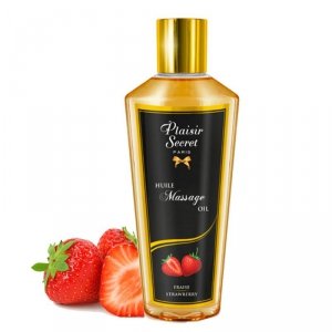 PLAISIR SECRET Olejek do masażu erotycznego o zapachu truskawek Massage Oil STRAWBERRY 250 ml