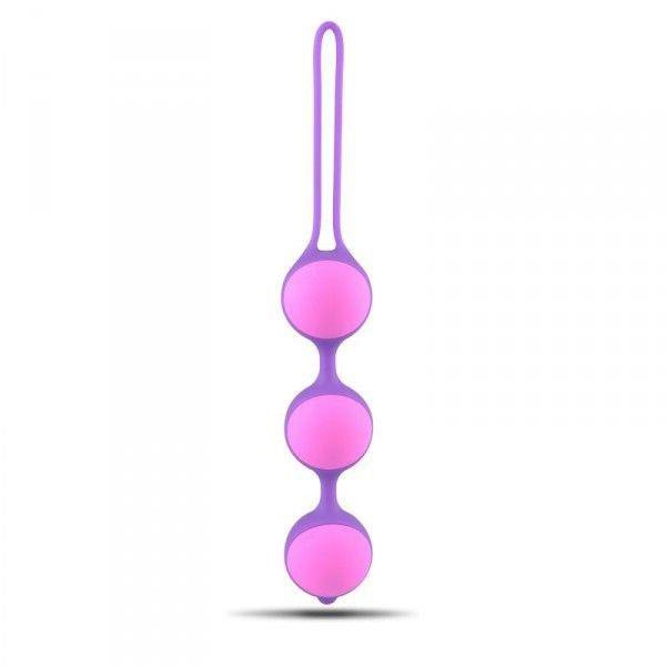 Kulki Gejszy Kegla Palline Vaginali Bi-Balls Triple Purple