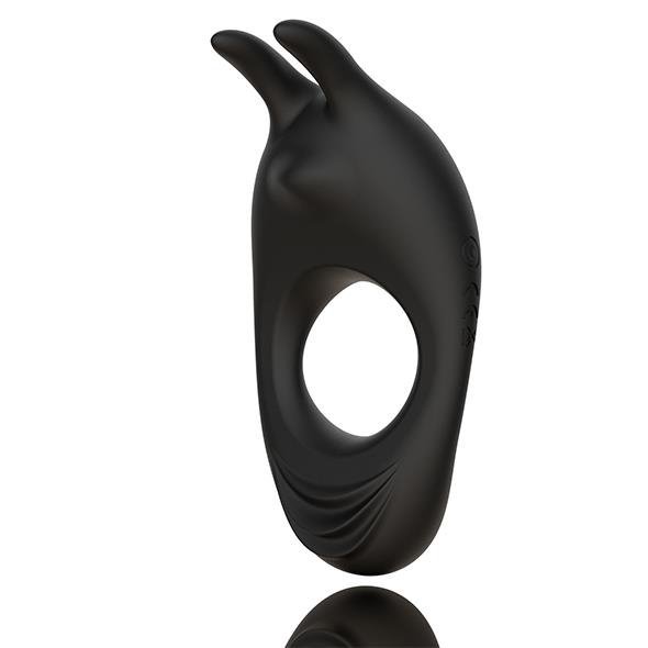 FeelzToys Wibrujący Pierścień na Penisa - Zeus Dual Vibe Cockring Zwart