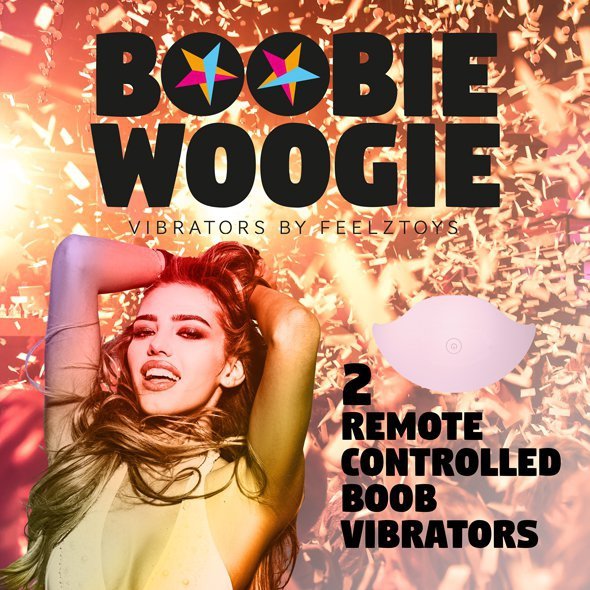 FeelzToys  Masażer Piersi-Boobie Woogie Op afstand bedienbare Boob Vibrators (2 stuks)