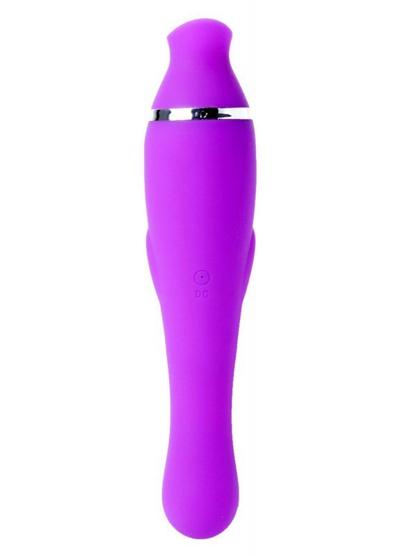 BossSeries Wibrator Ssący-KELLY Purple - 12- vibrating / 8 suction functions USB