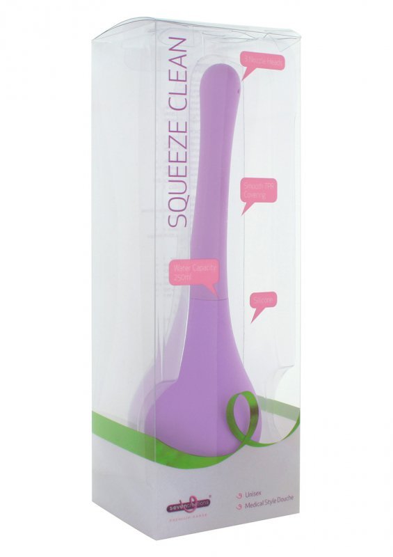 Seven Creations Gruszka do Lewatywy-Anal/hig-SQUEEZE CLEAN PURPLE