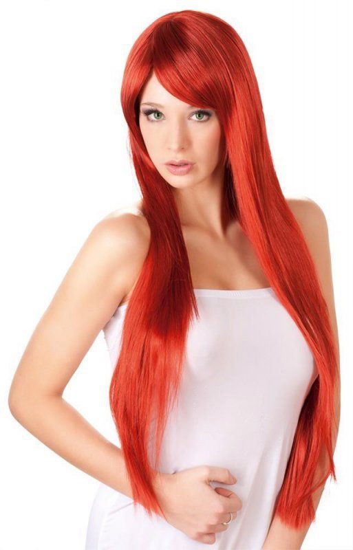 Cottelli Collection Peruka 80cm - Long Straight Red Wig