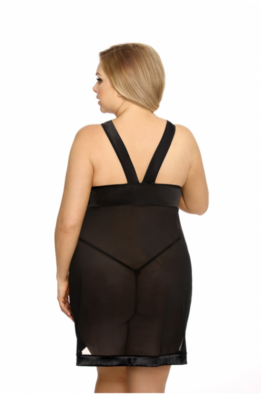 ANAIS Samara black chemise XL+ ( czarna halka ) (3XL4XL)/