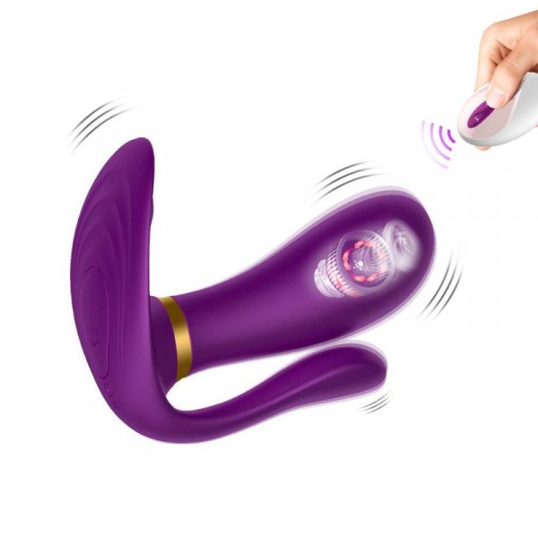 BossSeries Remote wearable vibrator PURPLE-Wibrator Uniwersalny+Pilot