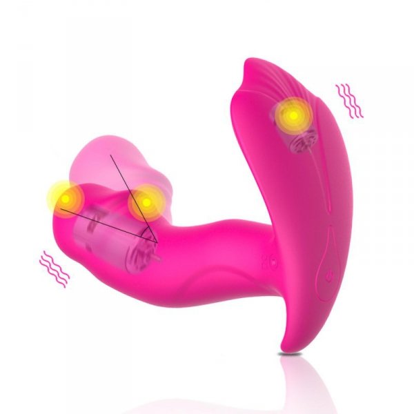  FOX Stymulator-Silicone Panty Vibrator and Pulsator USB 10 Function / Heating / Voice Control