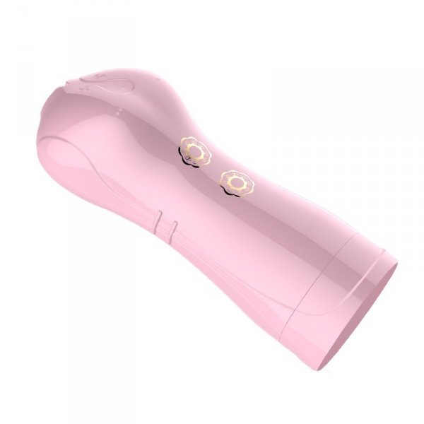 FOX SHOW Masturbator-Vibrating and Flashing Masturbation Cup USB 7+7 Function / Talk Mode (Pink)