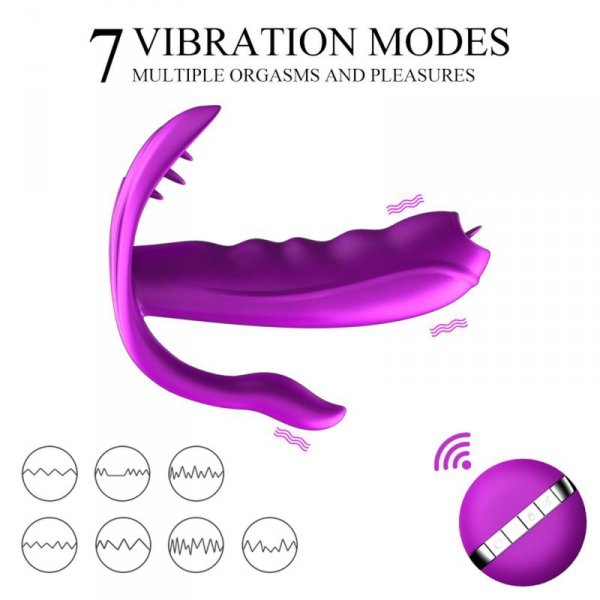 FOX SHOW Masażer do majtek Stymulator-Silicone Panty Vibrator USB 7 Function / Heating