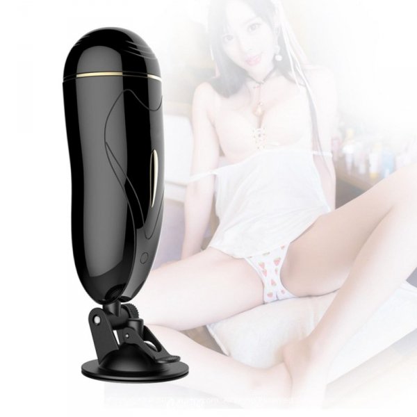 FOX SHOW Masturbator-Vibrating Masturbation Cup USB 7 + Interactive Function / Talk Mode
