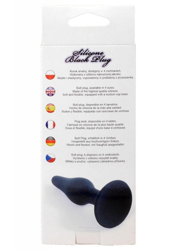 BossSeries Korek Analny-Silicone Plug Black - Medium