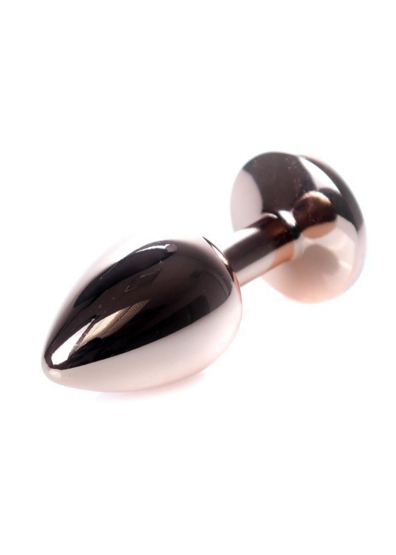BossSeries Korek Analny-Jewellery Red Gold PLUG- Dark Blue