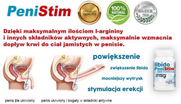 LoveStim Erekcja Powiększenie Witalność -Supl.diety-Penistim 65kaps