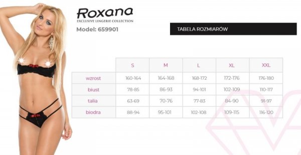 ROXANA - Seksowny Półbiustonosz i stringi 6599 S