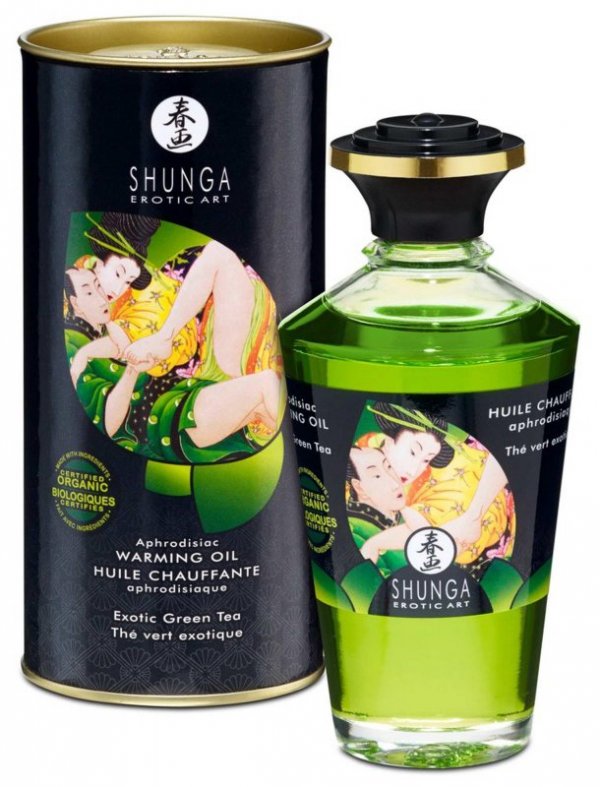 SHUNGA Olejek do Masażu Zielona Herbata - Warming Oil Exotic Green Tea