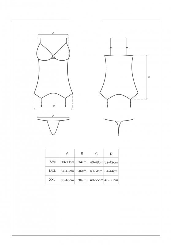 Rosalyne gorset i stringi S/M