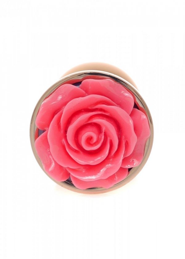 BossSeries Korek Analny-Jewellery Red Gold PLUG ROSE- Pink