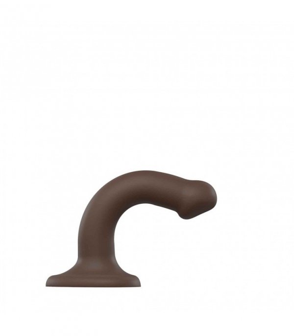 STRAP-ON ME Silicone Bendable Dildo Double Density Chocolate S