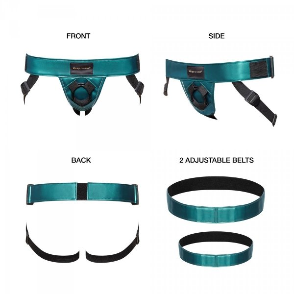 STRAP-ON ME HARNESS CURIOUS METALIC GREEN - Uprząż 