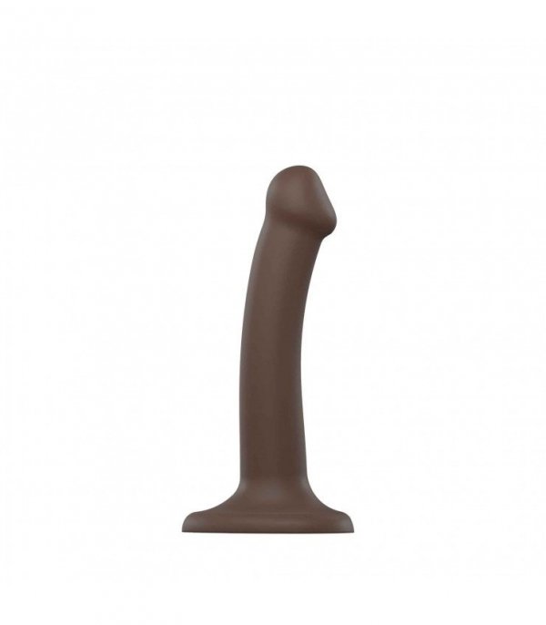 STRAP-ON ME Silicone Bendable Dildo Double Density Chocolate S