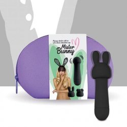 FeelzToys - Mister Bunny Massage Vibrator with 2 Caps Black