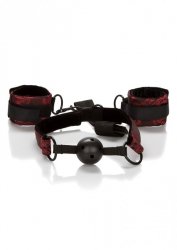 Breathable Ball Gag With Cuffs Black