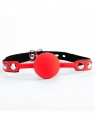 Red Silicone Ball Gag Leopard