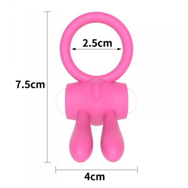 Power Clit Silicone Cockring Pink