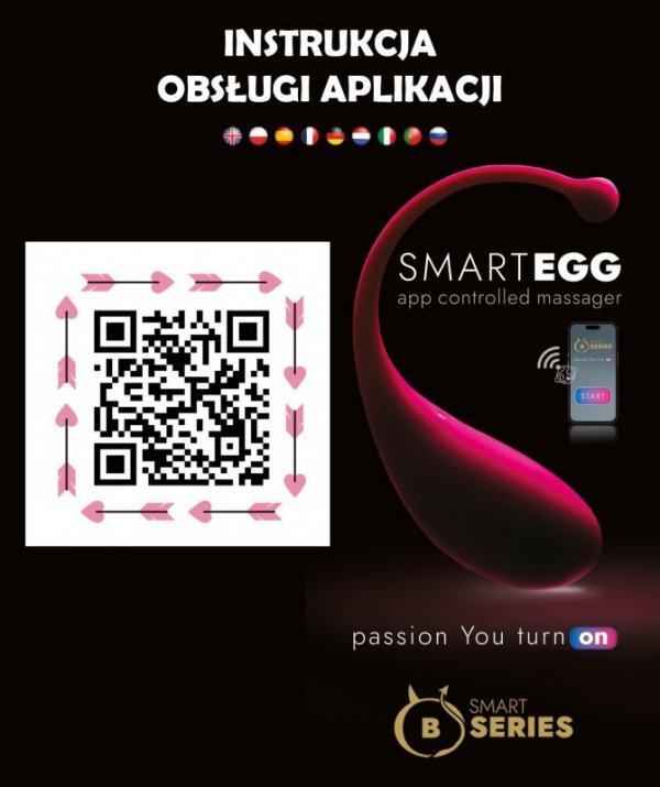 Aplikacja B Series na smartfonie obok Smart Egg
