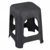 Hocker Sitz Sitzhocker Rattan Badhocker Stapelhocker Garten Stuhl Taburett - Weiß