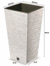 Blumentopf Blumenkübel ECO WOOD Pflanzentopf mit Einsatz Furu Eco 300 -  Braun